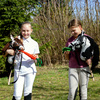 Hobby Horse z kantarem - łaciaty - nakrapiany - brązowo biały - dla dziecka