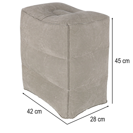 Podnóżek nadmuchiwany pod nogi puf turystyczny 3 poziomy wysokości