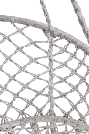 Huśtawka ogrodowa LUARO bocianie gniazdo z poduszką XXL szare 80cm 150kg