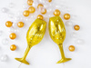 Balon Foliowy - Kieliszek Szampana Cheers, złoty, 28x80 cm