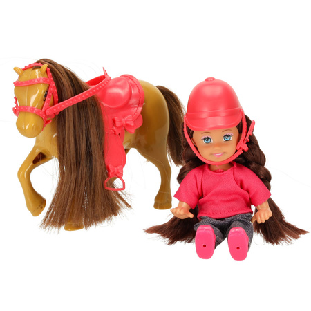 Lalka z konikiem kucykiem dziewczynka zestaw 5 elementów