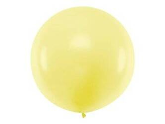 Balon lateksowy Gigant, Żółty, Pastel Light Yellow, 1m, 1 szt.