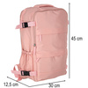 Plecak podróżny turystyczny bagaż różowy 45x30 cm