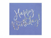 Serwetki urodzinowe Happy Birthday, niebieskie, 33x33cm