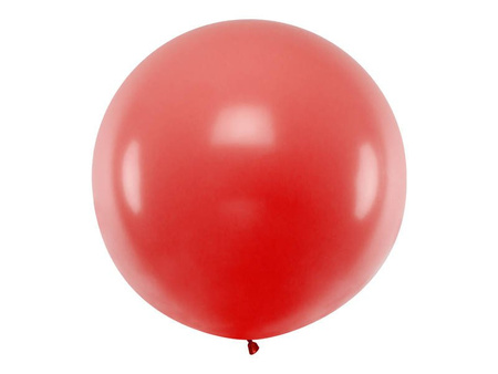 Balon lateksowy Gigant, Czerwony, Pastel Red, 1m, 1 szt.