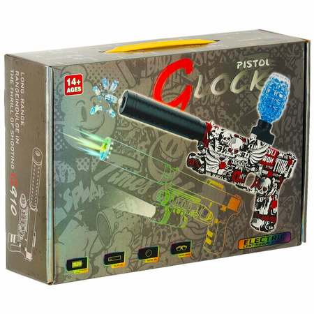 Pistolet do zabawy na kulki żelowe wodne karabin zasilanie akumulatorowe USB + okulary 550szt. 7-8mm