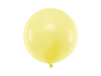 Balon lateksowy Gigant, Żółty, Pastel Light Yellow, 60 cm, 1 szt.