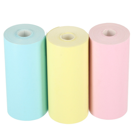 Rolki termiczne papier do drukarki apartu 5,7cm x 3m 3 sztuki kolorowe