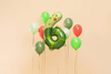 Balon foliowy Cyfra 6 - Żółw, 96 cm