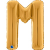 Balon foliowy Litera M, 66cm, Złota