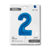 Balon Foliowy Cyfra 2 Niebieski, 66 cm Grabo