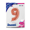 Balon foliowy Cyfra 9 Rose Gold - 66 cm Grabo