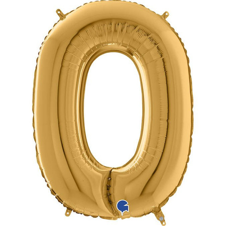 Balon foliowy Litera O, 66cm, Złota