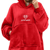 Bluzair SUPER MAMA - Bluza koc - Czerwony - prezent dla mamy na urodziny