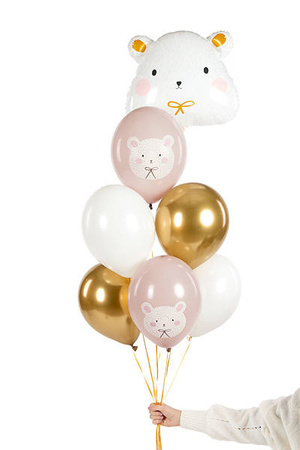 Balony lateksowe Miś polarny 30cm, 6 sztuk