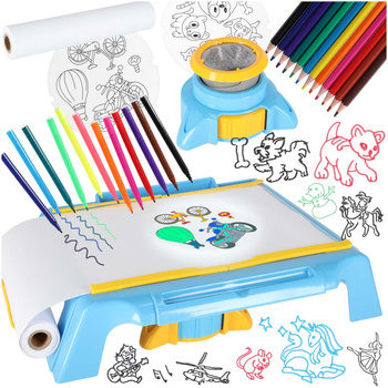 Projektor rzutnik stolik do rysowania karty niebieski