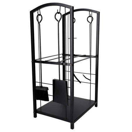 Stojak na drewno kominkowe regał metalowy akcesoria do kominka