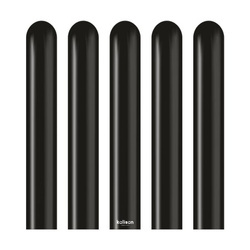 Balony do modelowania 260M, Standard Black, Czarne 115cm, 100 szt.