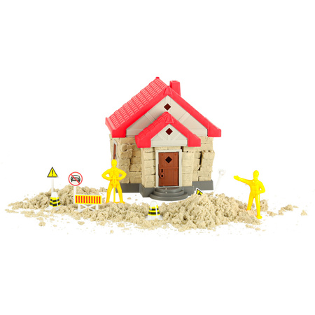 Piasek dla dzieci 750g domek foremki figurki zestaw kreatywny