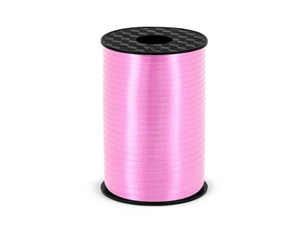 Wstążka plastikowa, jasny róż, 5mm/225m
