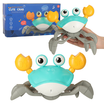 Krab uciekający pełzający czujnik interaktywna akumulator USB zielony
