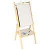 Tablica magnetyczna kredowa dwustronna drewniana literki kreda 38x37x90cm