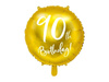 Balon foliowy na dziewięćdziesiątkę, 90th Birthday, złoty, 45cm