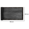 Osłona balkonowa LUARO mata maskująca siatka cieniująca na balkon taras 150g/m2 105x700cm UV + Trytytki
