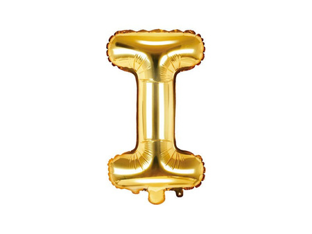 Balon foliowy Litera I, 35cm, Złota