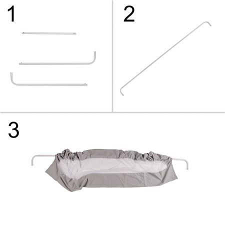 Barierka osłona ochronna do łóżka otwierana 200 cm szara