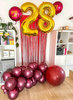 Balony lateksowe Strong, Bordowe, Metallic Maroon, 30cm, 50 szt.