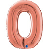 Balon foliowy Cyfra 0 Rose Gold - 66 cm Grabo