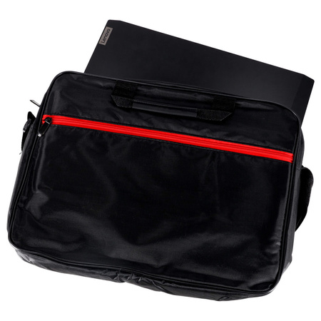 Torba na laptopa 15,6 cali na ramię z paskiem teczka biznesowa damska męska czarna