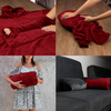 Bluzair Bluza Koc Hoodie Oversize Polska Bordowy