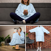 Bluzair Bluza Koc Hoodie Oversize Polska Błękitny