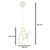 Lampki LED wisząca dekoracja świąteczna okna bałwanek 49cm przyssawka 10 LED