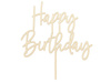 Topper drewniany urodzinowy Happy Birthday, 14cm