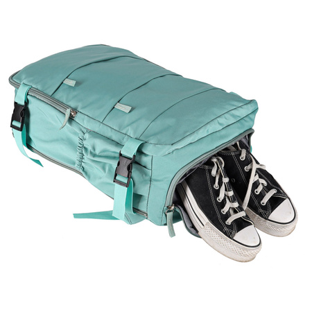 Plecak podróżny turystyczny bagaż zielony 45x30 cm