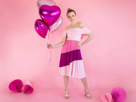 Balon foliowy Serce, 45cm, Ciemny Róż