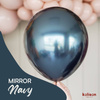 Balony lateksowe Mirror Navy, niebieski, 45 cm, 25 szt.