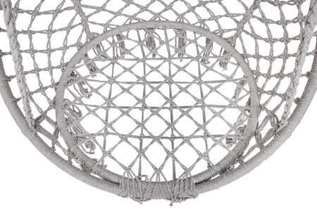 Huśtawka ogrodowa LUARO bocianie gniazdo z poduszką XXL szare 80cm 150kg