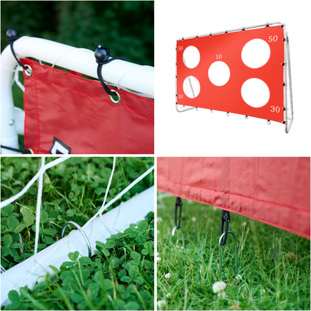 Bramka piłkarska do piłki nożnej dla dzieci treningowa 2w1 + mata celności 215 x 153 x 76 cm