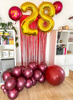 Balon lateksowy Gigant, Bordowy, Pastel Burgundy, 1m, 1 szt