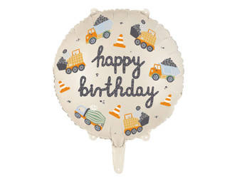Balon foliowy Pojazdy budowlane, 45 cm