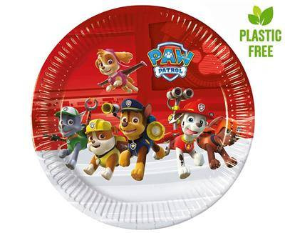 Talerzyki papierowe Psi Patrol  23cm, 8 szt.