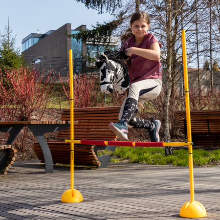 Zestaw Skippi - Hobby Horse Karo - srokaty - Derka fuksja i granat