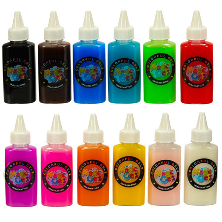 Klej żel kryształowy 3D crystal glue magiczna kuchnia szablony kreatywny zestaw 62 elementy niebieski