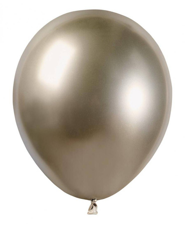 Balony Złote, Szampańskie, Shiny Chrome, 12cm, 100 szt.