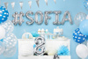 Balon foliowy Litera S 35cm, Srebrna