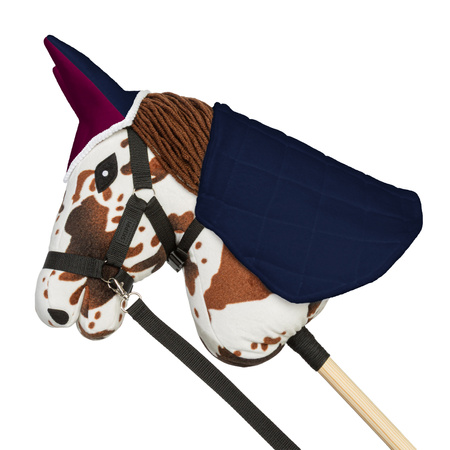 Zestaw Skippi - Hobby Horse Gniado - srokaty - Derka fuksja i granat